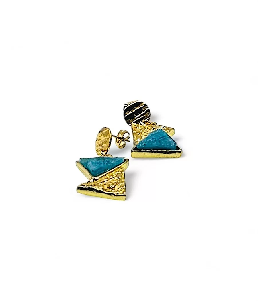 Boucles d'oreilles Shelly bleues