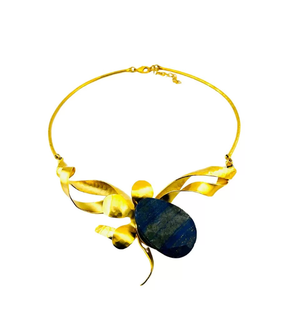 Collier doré et lapis lazuli Collier doré et lapis lazuli